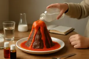 Come funziona un vulcano fatto in casa? Le reazioni chimiche che danno spettacolo