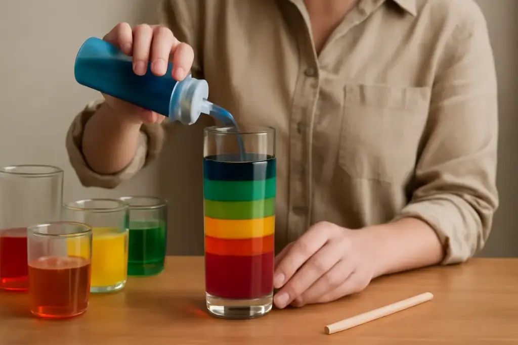 La densità dei liquidi spiegata con l’esperimento arcobaleno: trucchi per riuscirci sempre