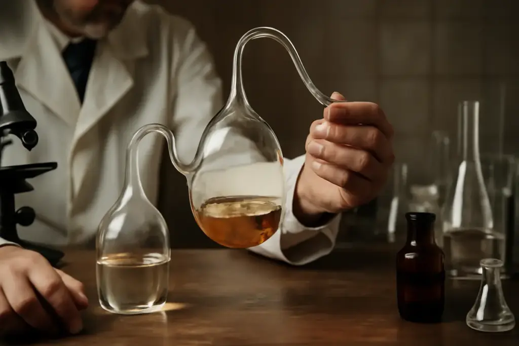 L’esperimento di Pasteur: il principio di biogenesi dimostrato in laboratorio con un dettaglio mai banale